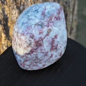 Pink Tourmaline in Quartz with Black Tourmaline Chunk